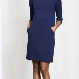 Boden Classic Navy 3/4 Sleeve Tunic Dress NWT Size 12